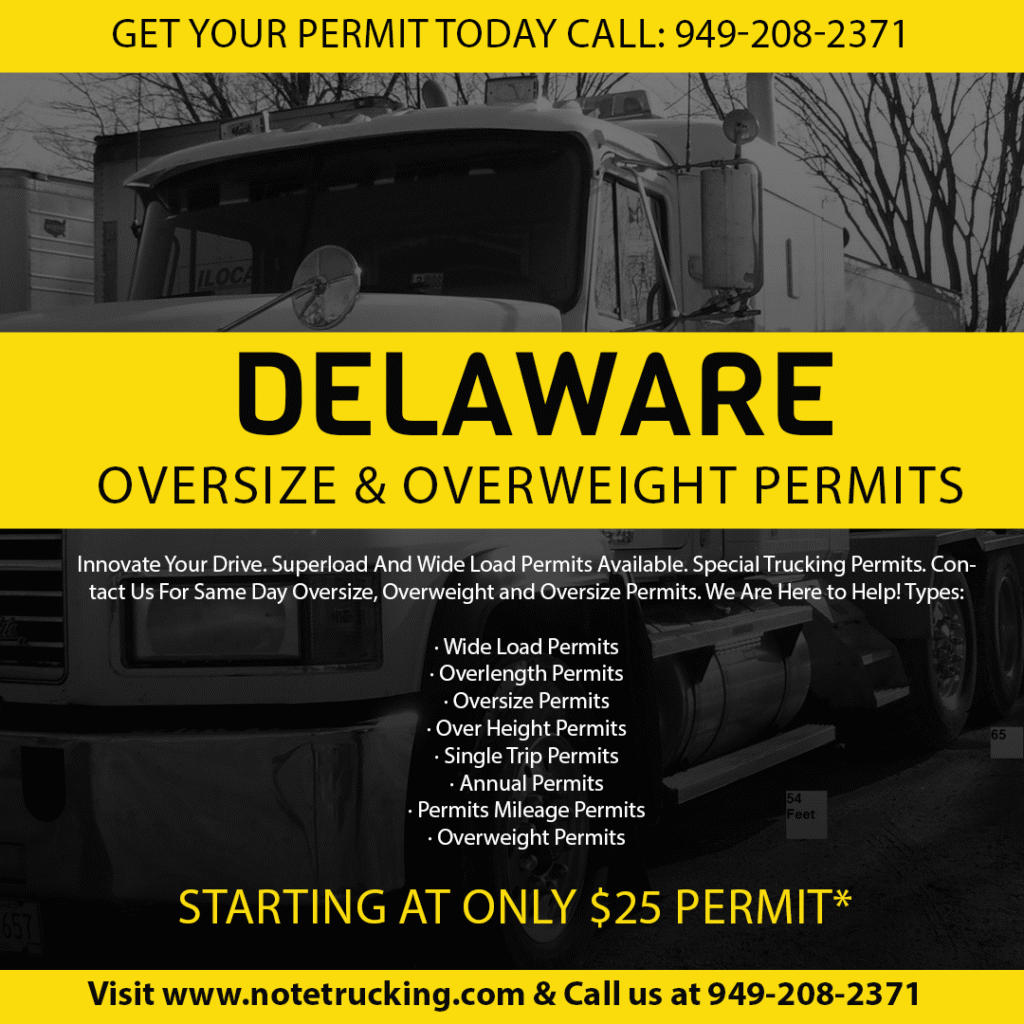 Delaware Oversize Permits Delaware Oversize Overweight Permits